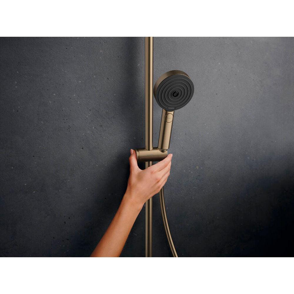 Hansgrohe Pulsify S Puro zuhanyrendszer termosztátos, kézizuhany 3jet, szálcsiszolt bronz (24236140)