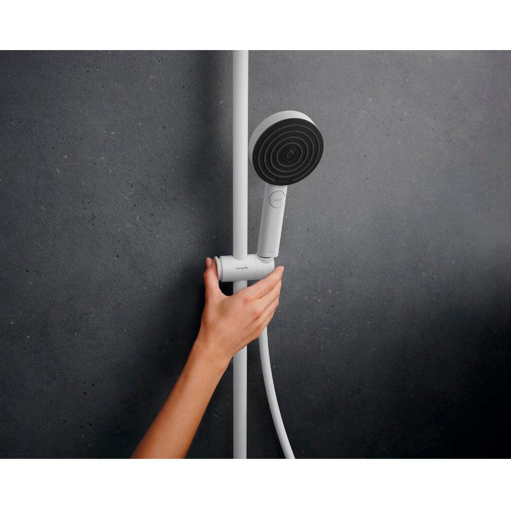 Hansgrohe Pulsify S Puro zuhanyrendszer termosztátos, kézizuhany 3jet, matt fehér (24236700)