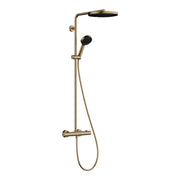 Hansgrohe Pulsify S Puro zuhanyrendszer termosztátos, EcoSmart, kézizuhany 3jet, szálcsiszolt bronz (24237140)