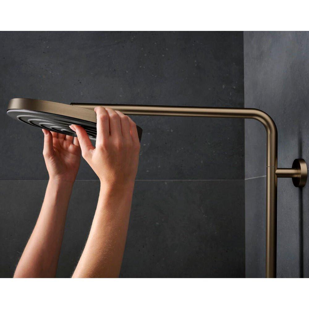 Hansgrohe Pulsify S Puro zuhanyrendszer termosztátos, EcoSmart, kézizuhany 3jet, szálcsiszolt bronz (24237140)