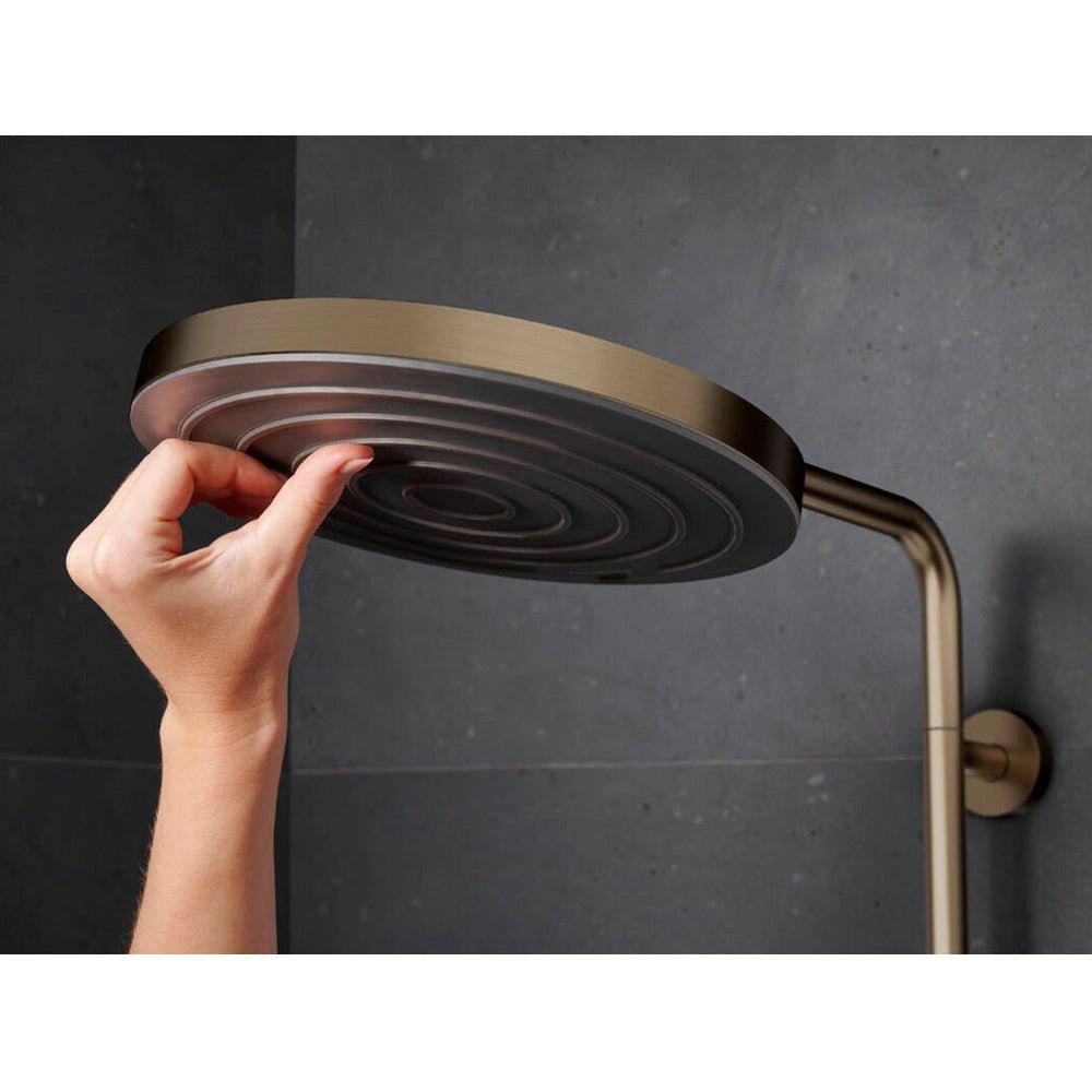 Hansgrohe Pulsify S Puro zuhanyrendszer termosztátos, EcoSmart, kézizuhany 3jet, szálcsiszolt bronz (24237140)