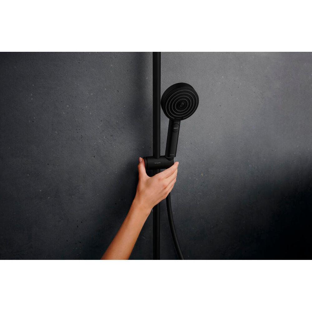 Hansgrohe Pulsify S Puro zuhanyrendszer termosztátos, EcoSmart, kézizuhany 3jet, matt fekete (24237670)