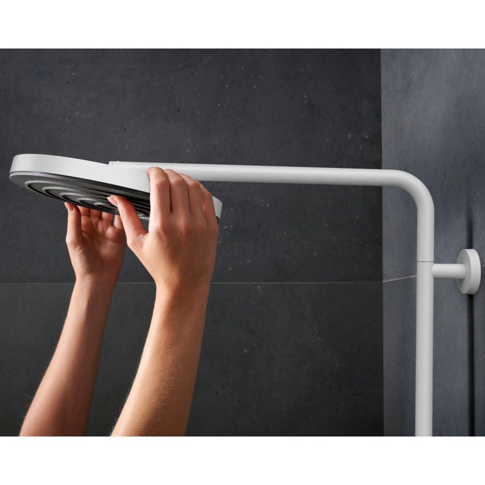 Hansgrohe Pulsify S Puro zuhanyrendszer termosztátos, EcoSmart, kézizuhany 3jet, matt fehér (24237700)