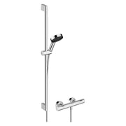Hansgrohe Pulsify Select S zuhany rendszer termosztátos, 90cm - es zuhanyrúd, króm (24261000)