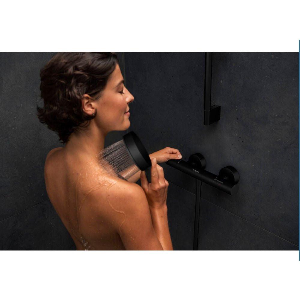 Hansgrohe Pulsify Select S zuhany rendszer termosztátos, 90cm - es zuhanyrúd, matt fekete (24261670)