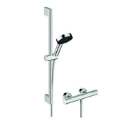 Hansgrohe Pulsify Select S zuhanyrendszer termosztátos, Ecostat Element, 65cm - es zuhanyrúd, króm (24272000)