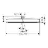 Hansgrohe Pulsify E zuhanyfej, 1 jet, 260x260 mm, matt fekete-4