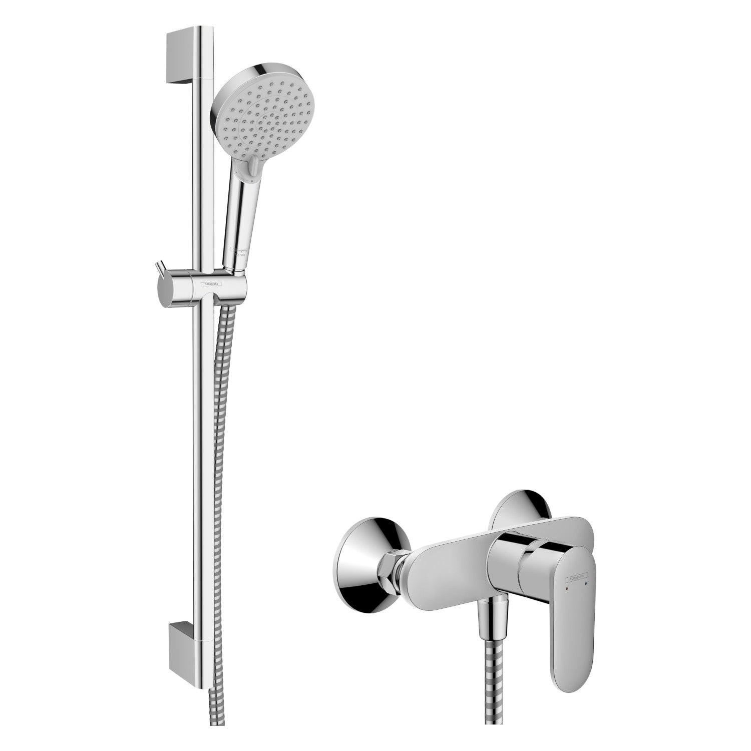Hansgrohe Vernis Blend zuhanyrendszer, Crometta 65 cm - es zuhanyrúd, króm (26957000)
