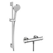 Hansgrohe Vernis Blend zuhanyrendszer termosztátos, Ecostat S, Crometta 65cm - es zuhanyrúd, króm (26960000)
