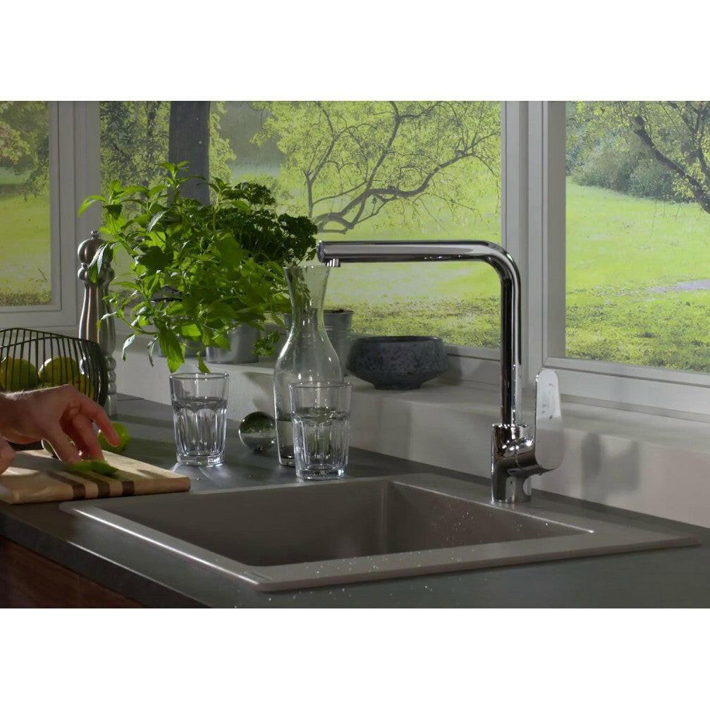Hansgrohe Focus egykaros konyhai csaptelep L alakú forg. kifolyóval