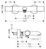 Hansgrohe Axor Citterio M kádcsaptelep termosztátos-1