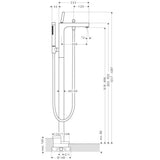 Hansgrohe Axor Citterio kád csaptelep szabadon álló-1