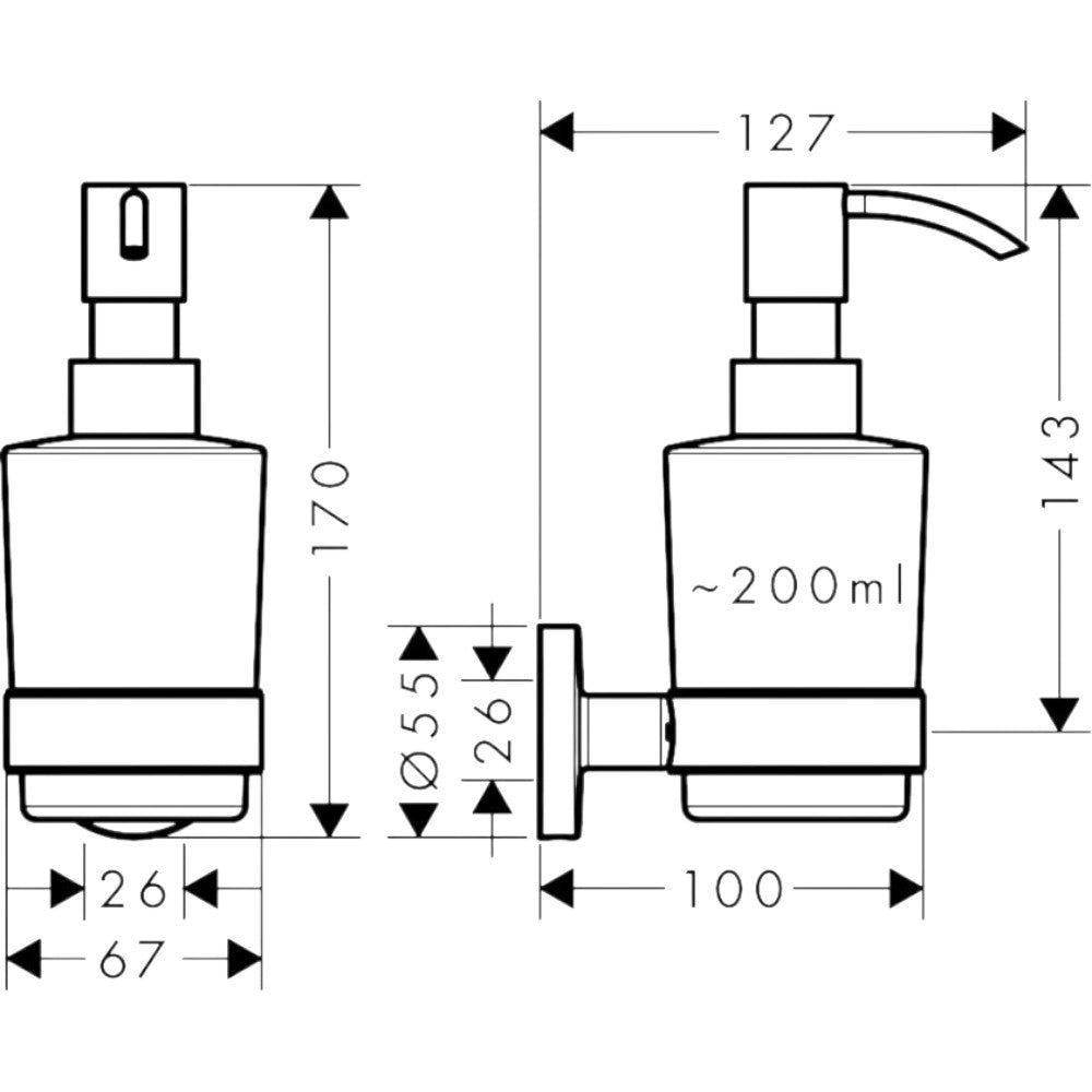 Hansgrohe Logis Universal fali folyékony szappanadagoló, króm (41714000)