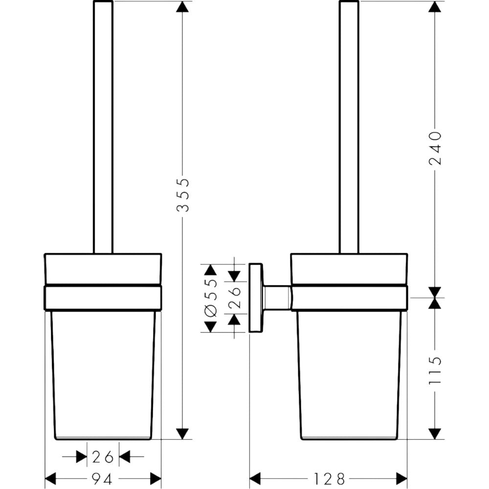 Hansgrohe Logis Universal fali WC kefetartó (41722000)