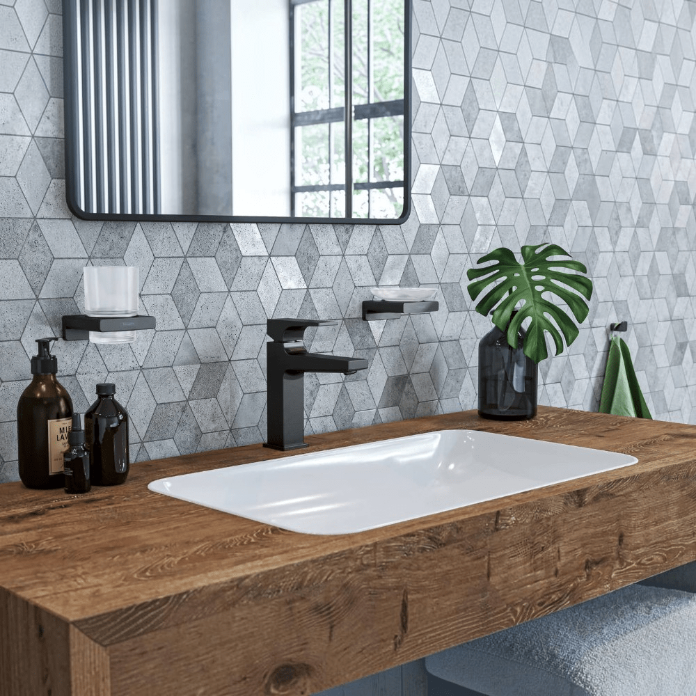 Hansgrohe AddStoris törölköző horog, szálcsiszolt fekete króm