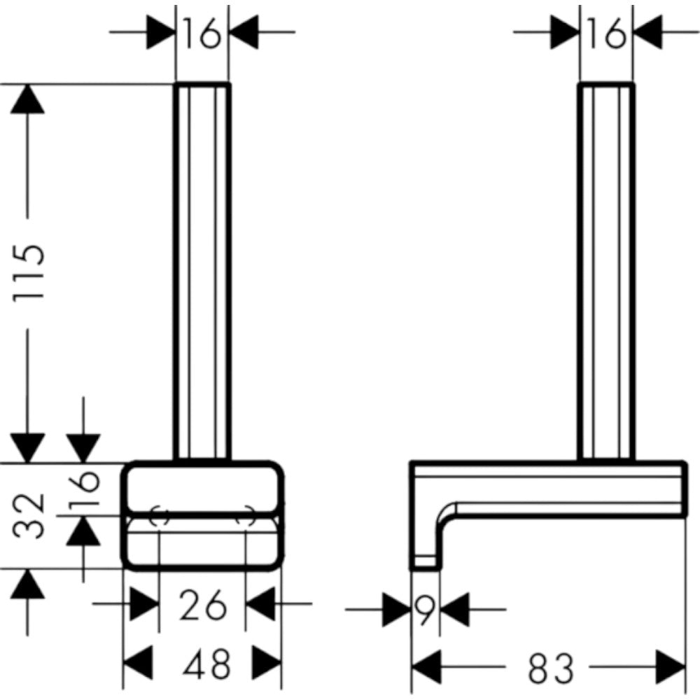 Hansgrohe AddStoris WC-papír-tartó állvány, króm (41756000)