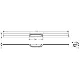 Hansgrohe RainDrain Flex zuhanylefolyó színkészlet 120 cm, formára vágható, szálcsiszolt bronz (56047140)