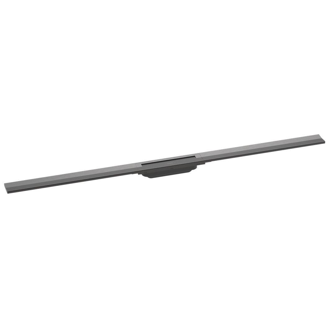 Hansgrohe RainDrain Flex zuhanylefolyó színkészlet 120 cm, formára vágható, szálcsiszolt fekete króm (56047340)