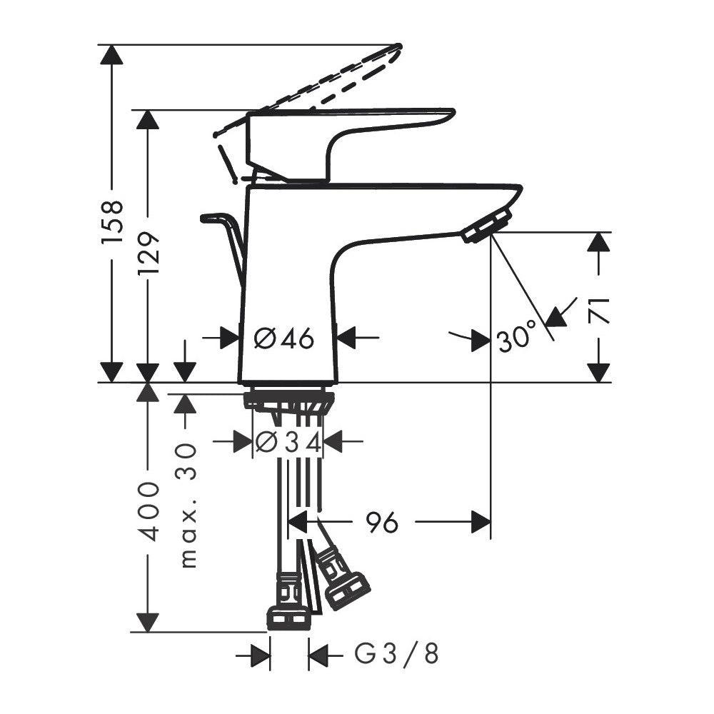 Hansgrohe Talis E mosdócsaptelep 80 automata lefolyógarnitúrával (71700000)