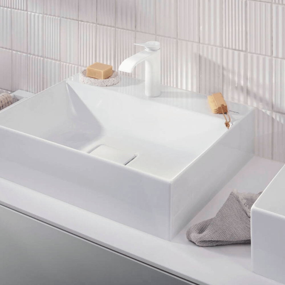 Hansgrohe Vivenis mosdócsaptelep 110, lefolyógarnitúra nélkül, matt fehér ( 75022700 )
