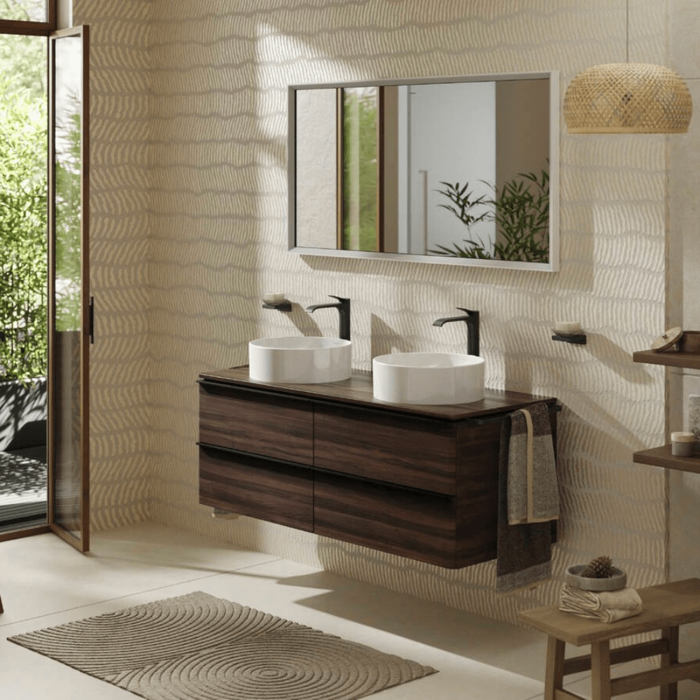 Hansgrohe Vivenis mosdócsaptelep 250, mosdótálakhoz, lefolyógarnitúra nélkül, matt fekete ( 75042670 )