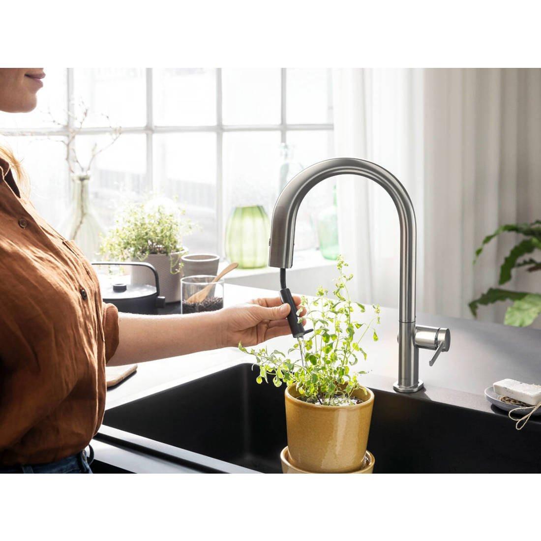 Hansgrohe Aqittura M91 Filtersystem konyhai csaptelep 210, kihúzható kifolyó, 1jet, sBox (76800000)