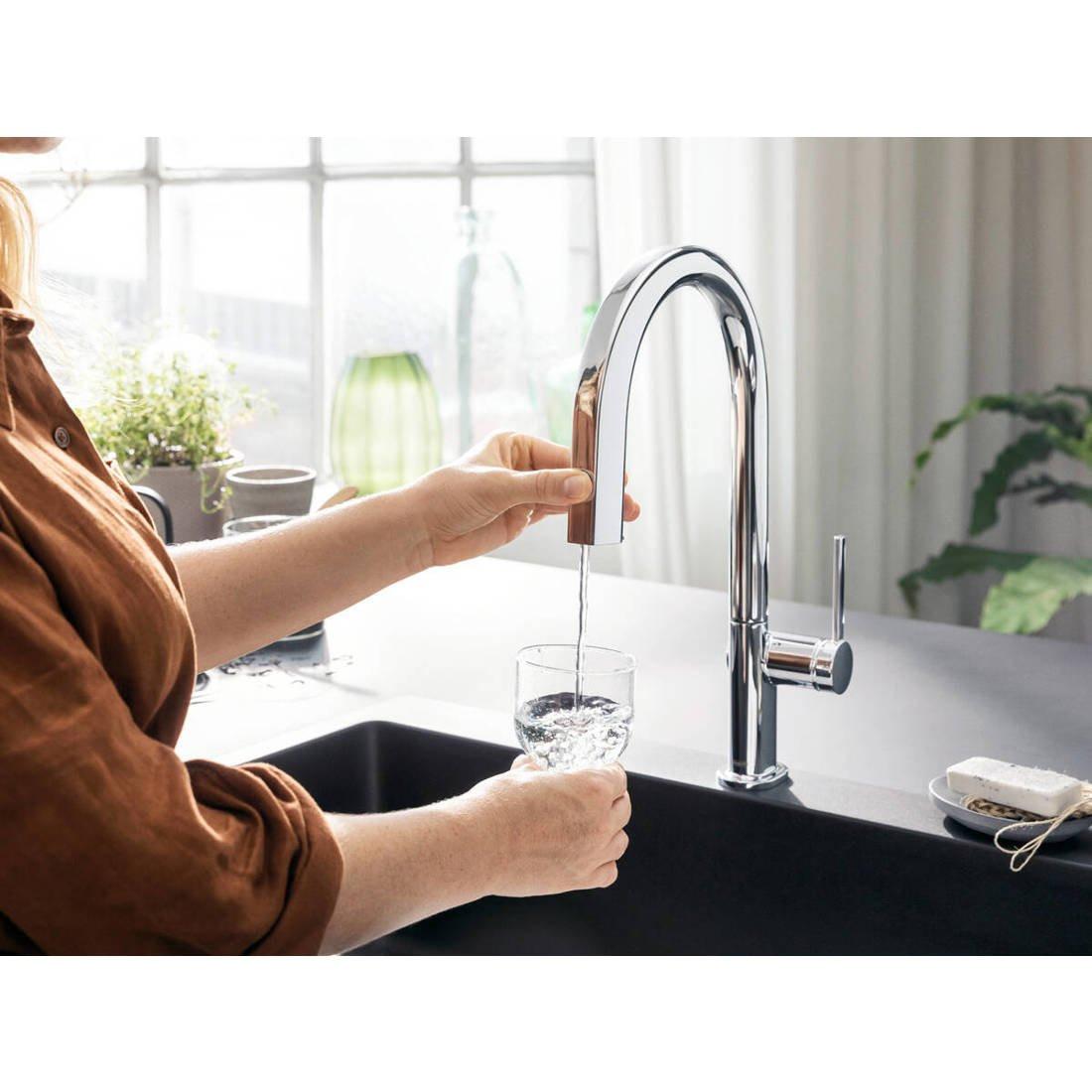 Hansgrohe Aqittura M91 Filtersystem konyhai csaptelep 210, kihúzható kifolyó, 1jet (76801000)