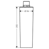 Hansgrohe Aqittura M91 ioncserélő Pro és aktívszén szűrő (76827000) - méretrajz