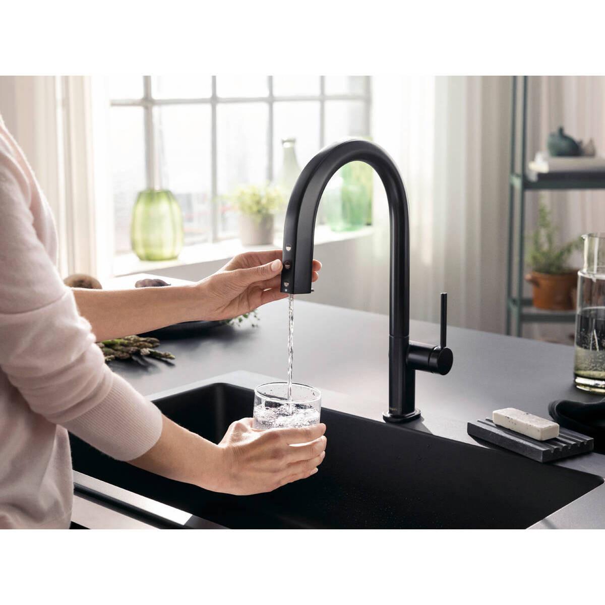 Hansgrohe Aqittura M91 Sodasystem konyhai csaptelep 210, kihúzható kifolyó, 1jet, sBox (76836000)