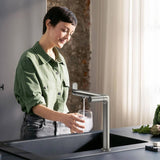 Hansgrohe Aqittura M91 Sodasystem konyhai csaptelep 240, 1jet, rozsdamentes acél hatású (76837800)