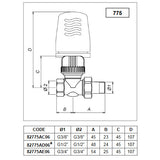 ICMA RAD. SZELEP 3/4" EGY. HŐFOKSZAB.-2