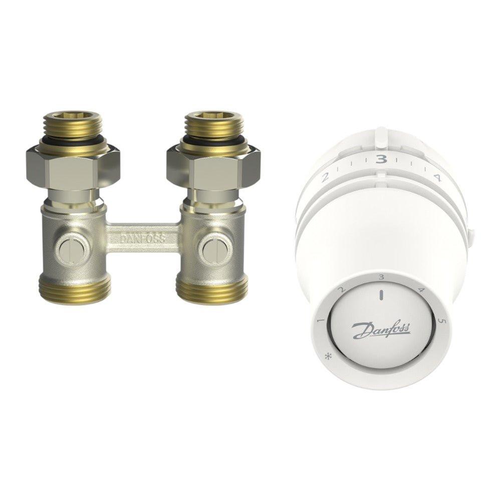 Danfoss H - idom szett egyenes - RLV - KB H - idom: 3/4” - 1/2” + Redia RA KLIKK fej (015G5330)