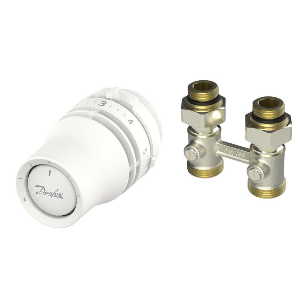 Danfoss H - idom szett egyenes - RLV - KB H - idom: 3/4” - 1/2” + Redia RA KLIKK fej (015G5330)