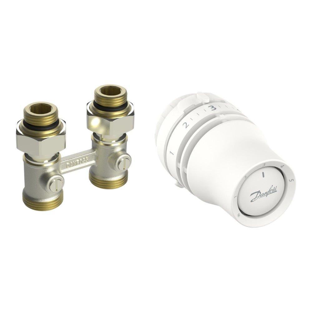 Danfoss H - idom szett egyenes - RLV - KB H - idom: 3/4” - 1/2” + Redia RA KLIKK fej (015G5330)