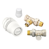 Danfoss radiátorszelep szett egyenes - RA-IN 1/2” szelep + Redia RA 015G3380 + RLV-S visszatérő (015G5332)