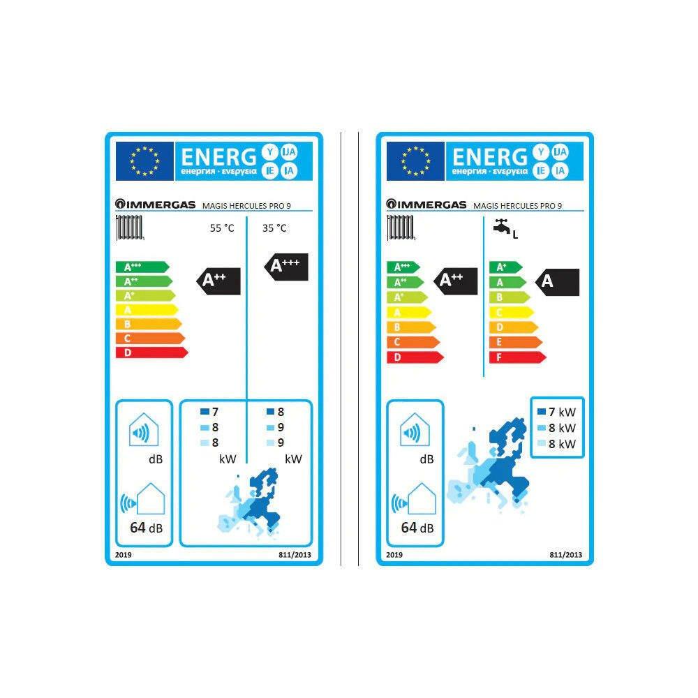 Immergas Magis Hercules Pro 9 split hőszivattyú előszerelt HMV tárolóval, 1 fázis, R32