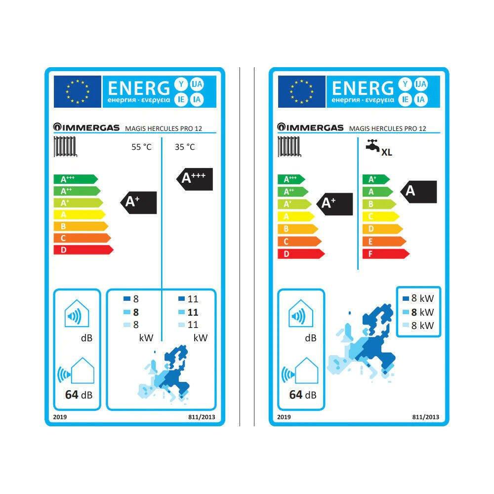 Immergas Magis Hercules Pro 12 split hőszivattyú előszerelt HMV tárolóval, 1 fázis, R32
