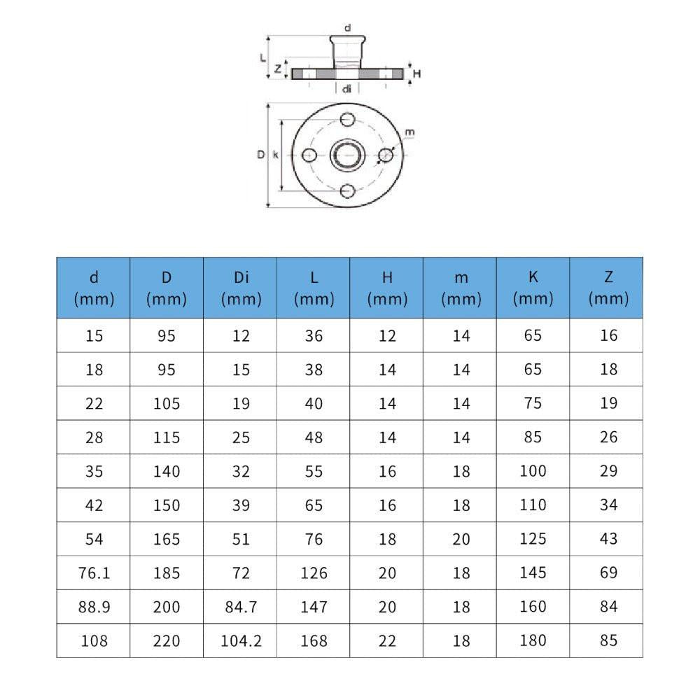 Install Inox AquaPress karima NA50 - 54 PN10/16 (316L)