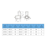 Install InoxPress Temp falikorong 15-1/2" (304) - méretrajz