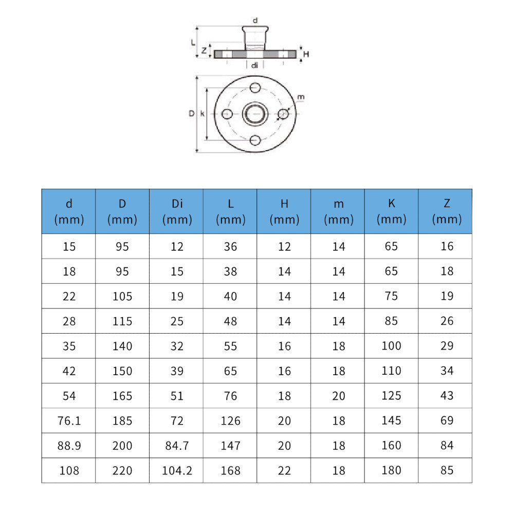 Install InoxPress Temp karima NA50-54 PN10/16 (304) - méretrajz