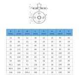 Install InoxPress Temp karima NA100-108 PN10/16 (304) - méretrajz