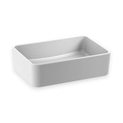 Jika Cubito Pure 50 szögletes mosdótál, csaplyuk és túlfolyó nélkül, Jikaperla, fehér, 50x35x19 cm (H8184231001121)