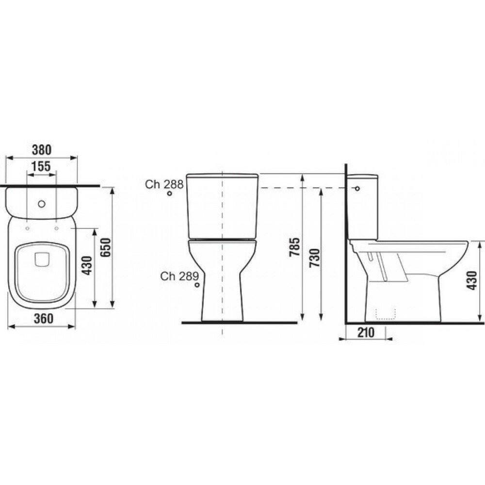 Jika Deep by Jika álló kombi wc csésze, mélyöblítésű, alsó kifolyású, fehér-2