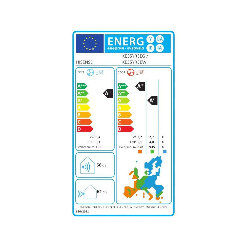 Hisense Eco Comfort mono split klíma szett 3.4 kW (HISENSE - KE35YR3E)