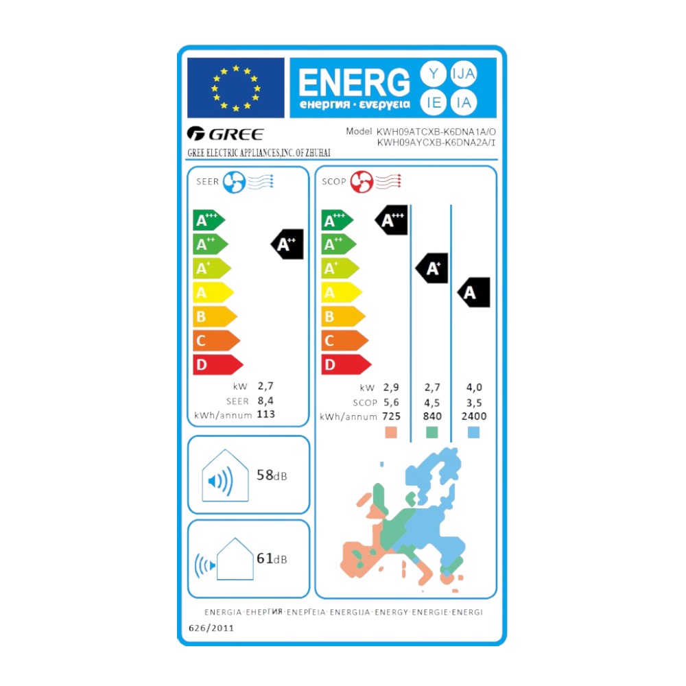 Kinghome Maximus mono split klíma szett 2.7 kW (KWH09AYCXB-K6DNA2A)