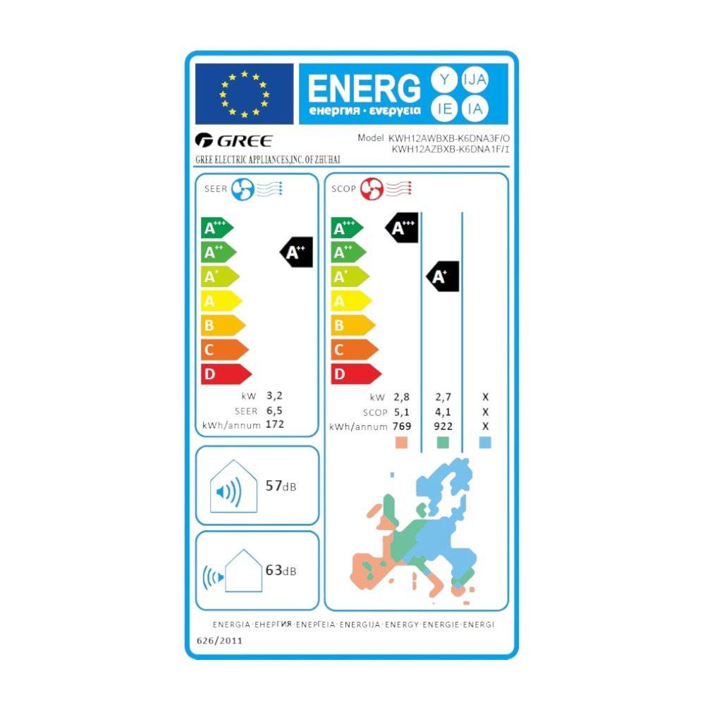 Kinghome Primor mono split klíma szett 3.2 kW (KWH12AZBXB - K6DNA1F)