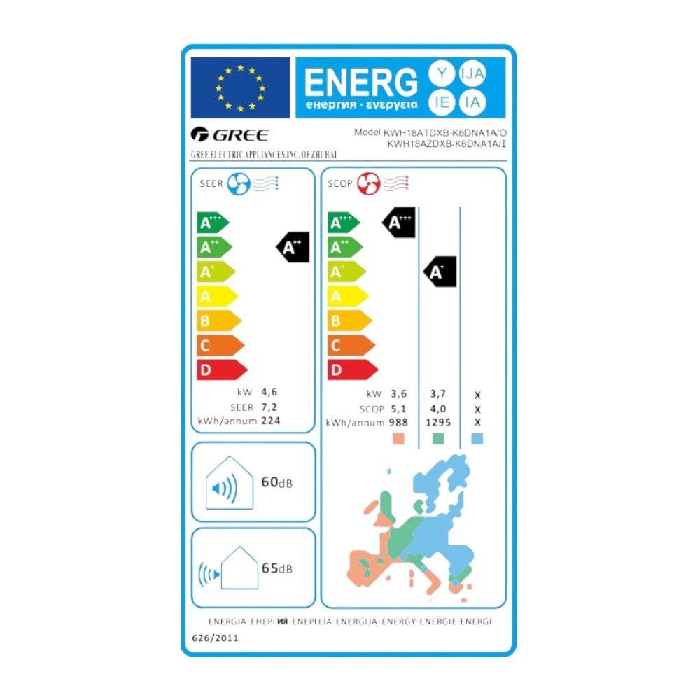 Kinghome Primor mono split klíma szett 4.6 kW (KWH18AZDXB - K6DNA1A)