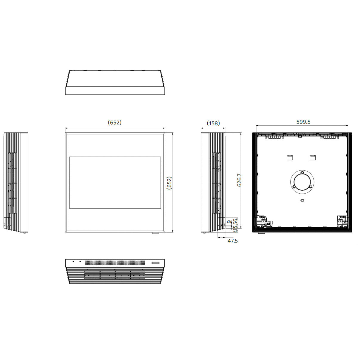 LG A12GA1 ArtCool Gallery Special split klíma szett, 3,5 kW (A12GA1.NSE + A12GA1.U18) - méretrajz