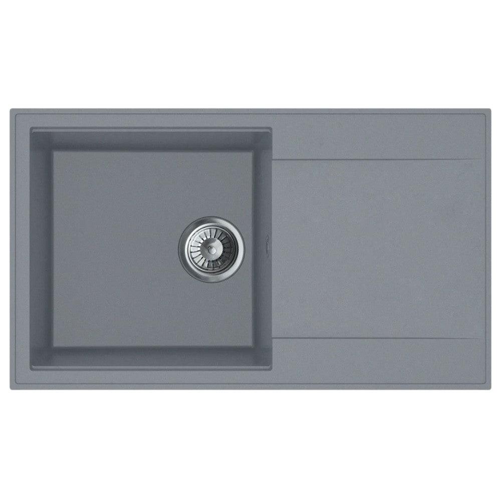 Mofém Zenit 78 1B1D gránit mosogatótálca, 1 medencés, 1 csepptálcás, 780x460mm, szürke (M - 760012802G7)