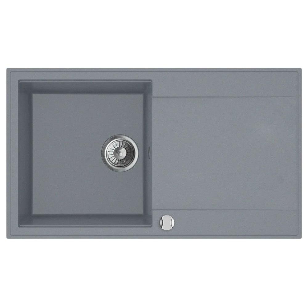 Mofém Zenit 86 1B1D gránit mosogatótálca, 1 medencés, 1 csepptálcás, 860x500mm, szürke (M - 760012803G7)